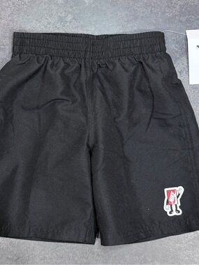 Nike Boys Black Athletic Compression Shorts Size 7 NWT Swoosh Logo MSRP $40